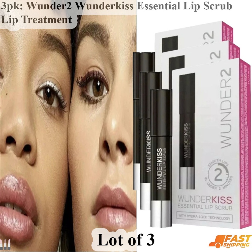 WUNDERKISS Essential Lip Scrub - Pink (3 Pack)